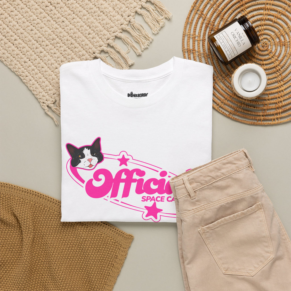 T-Shirt — “Official Ship Cadet” Cute Cat Graphic Tee