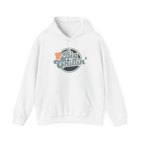 Big Chillin' Hoodie – Retro Cat Graphic Pullover
