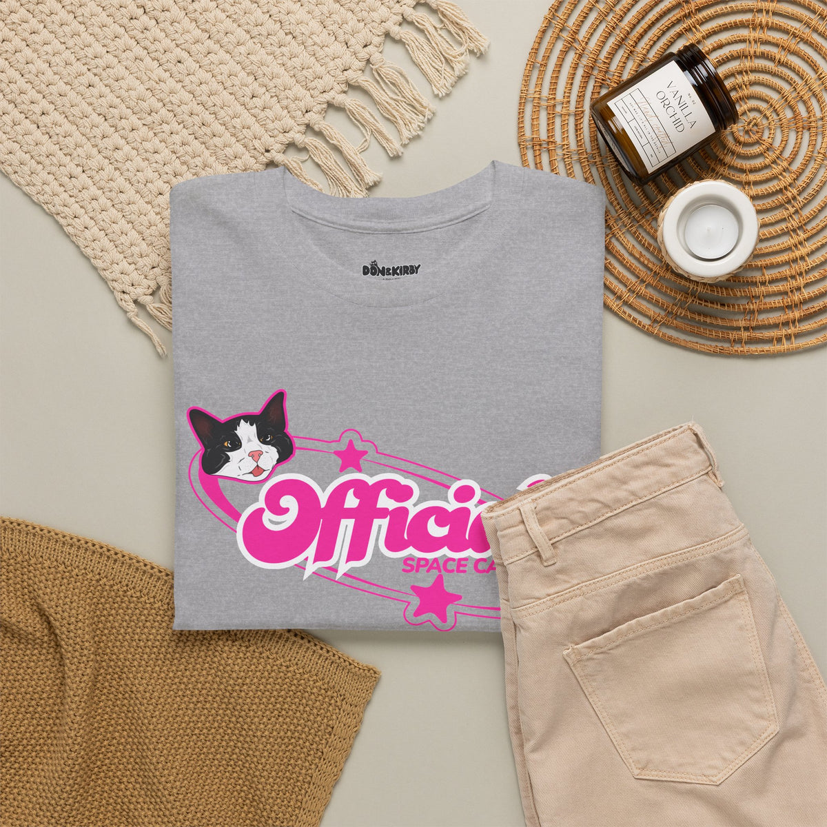 T-Shirt — “Official Ship Cadet” Cute Cat Graphic Tee