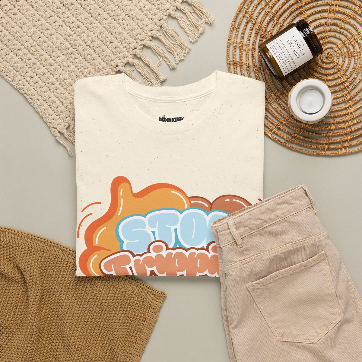 T-Shirt — 'Stop Trippin' Retro Bubble Graphic Tee