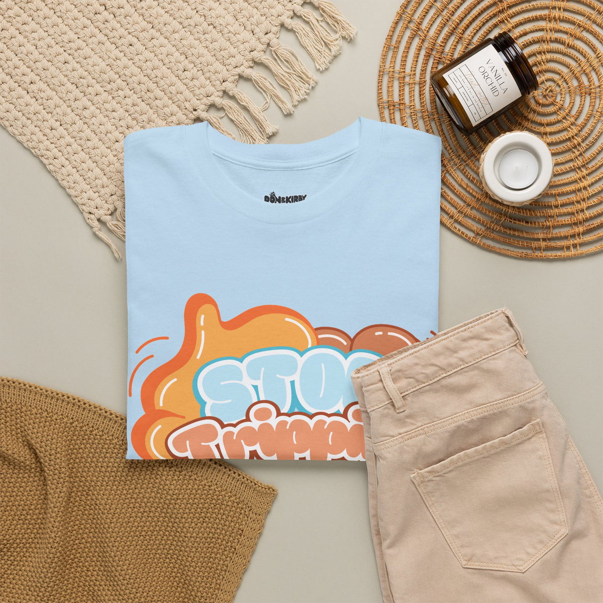 T-Shirt — 'Stop Trippin' Retro Bubble Graphic Tee