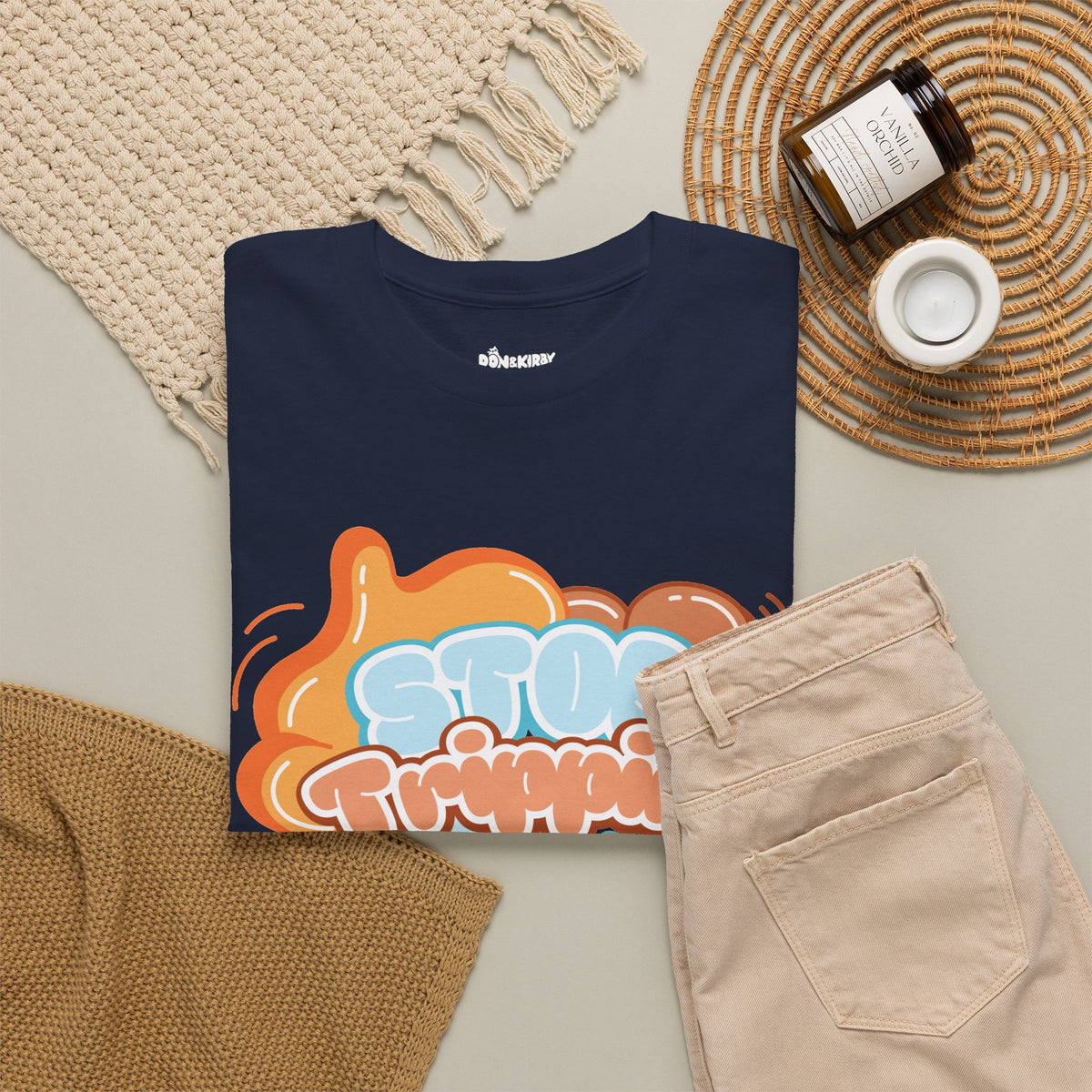 T-Shirt — 'Stop Trippin' Retro Bubble Graphic Tee