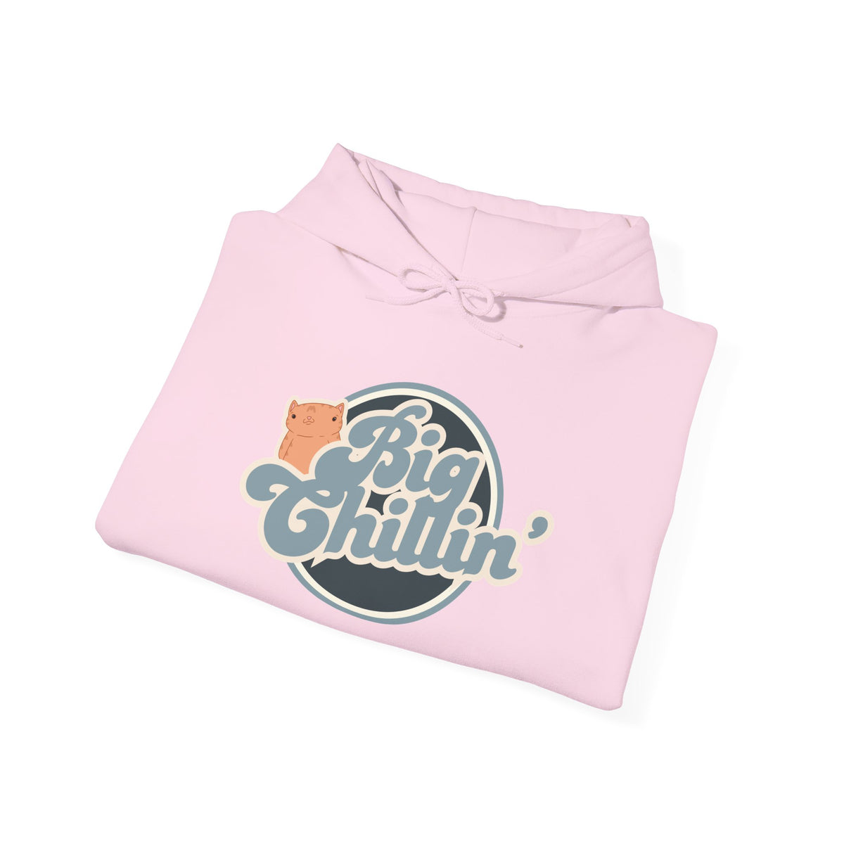 Big Chillin' Hoodie – Retro Cat Graphic Pullover