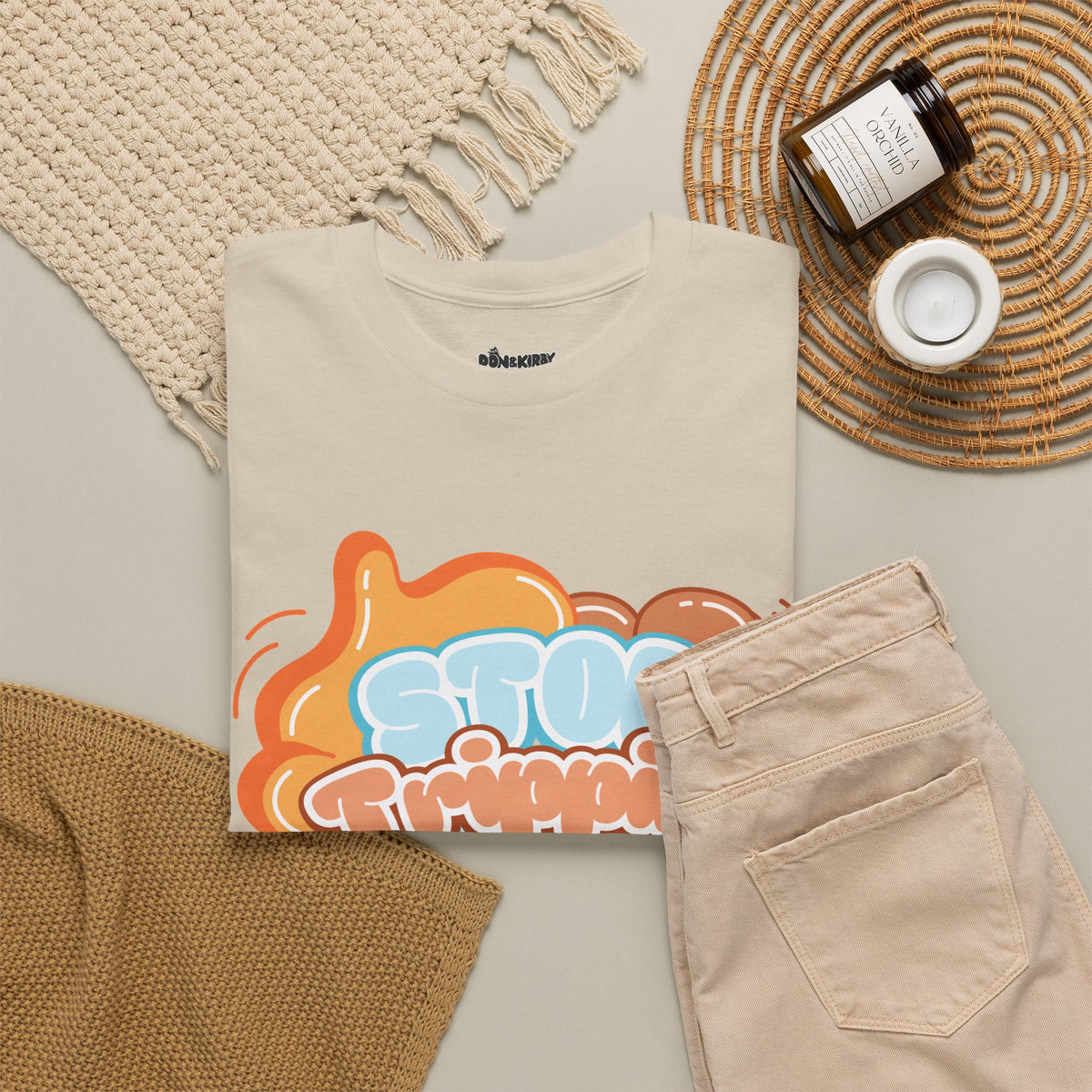 T-Shirt — 'Stop Trippin' Retro Bubble Graphic Tee