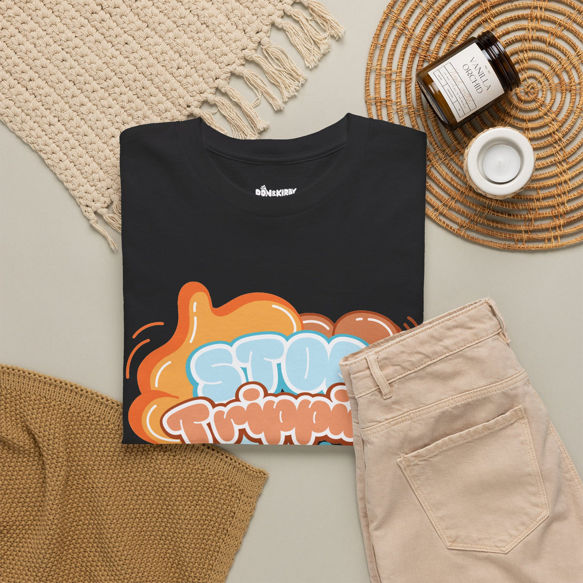 T-Shirt — 'Stop Trippin' Retro Bubble Graphic Tee