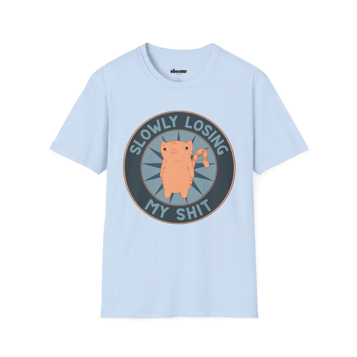 Funny Cat T-Shirt — “Slowly Losing My Shit” Cute Retro Kitty Graphic Tee
