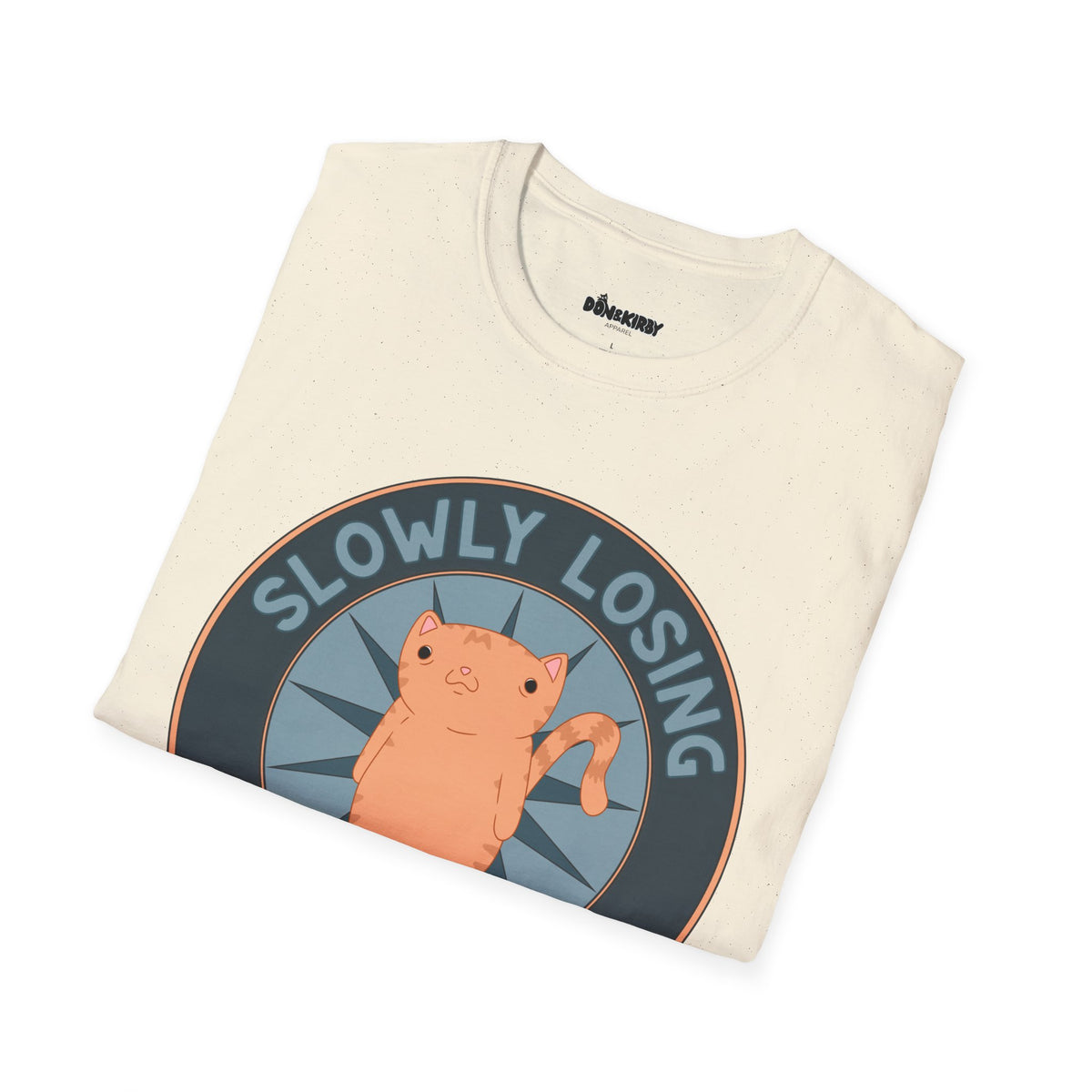 Funny Cat T-Shirt — “Slowly Losing My Shit” Cute Retro Kitty Graphic Tee