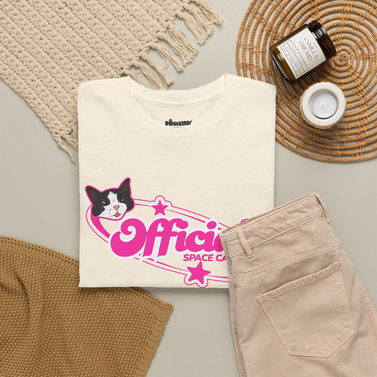 T-Shirt — “Official Ship Cadet” Cute Cat Graphic Tee