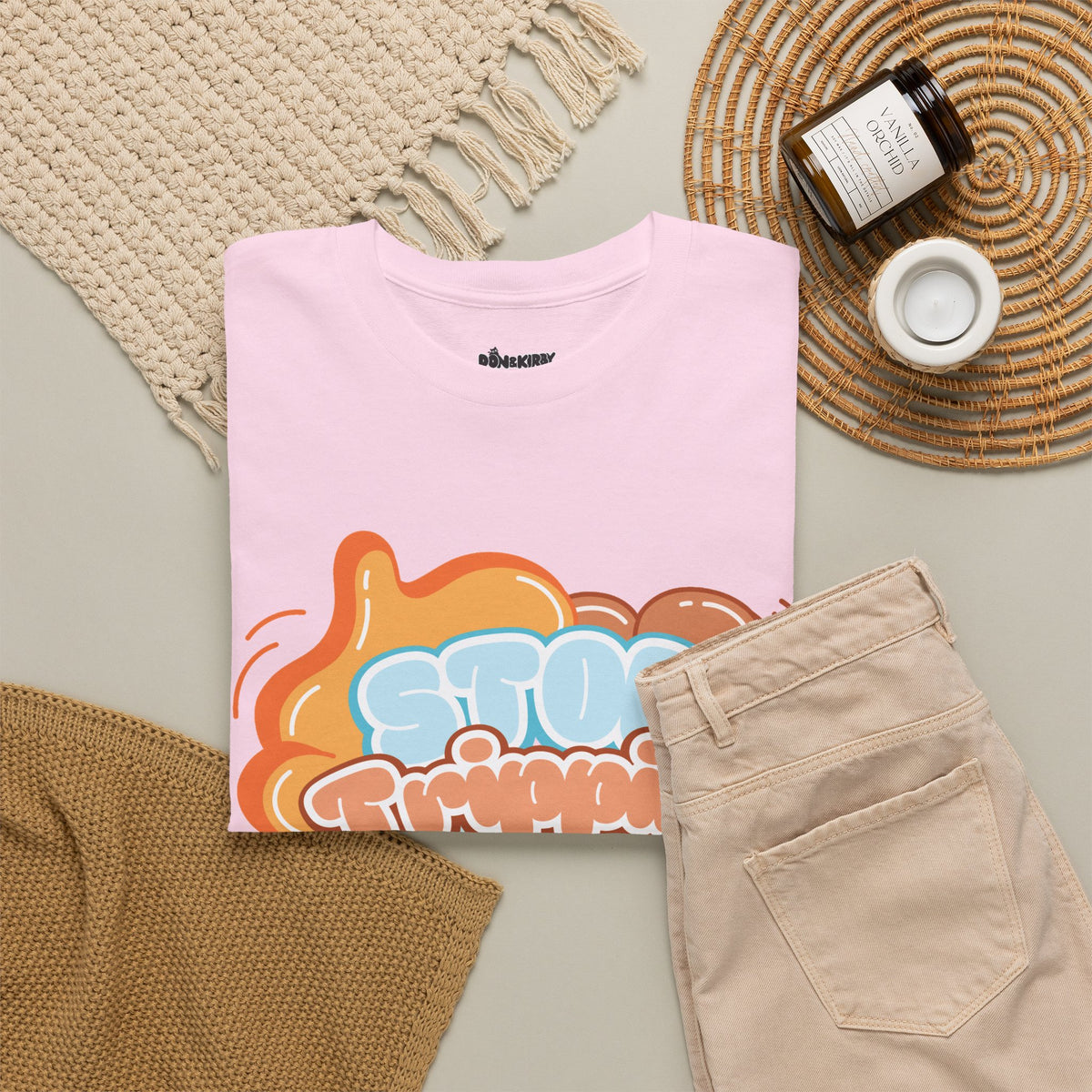 T-Shirt — 'Stop Trippin' Retro Bubble Graphic Tee