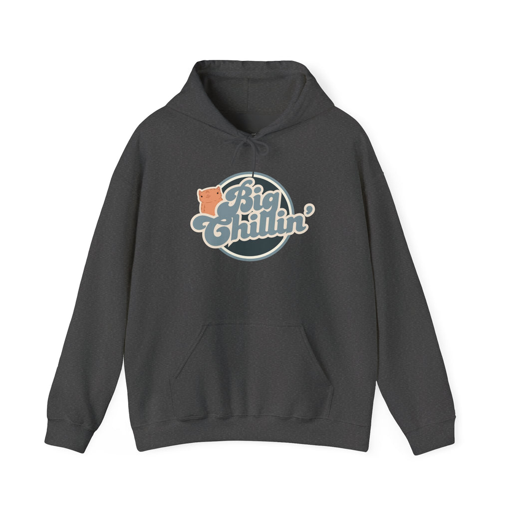 Big Chillin' Hoodie – Retro Cat Graphic Pullover