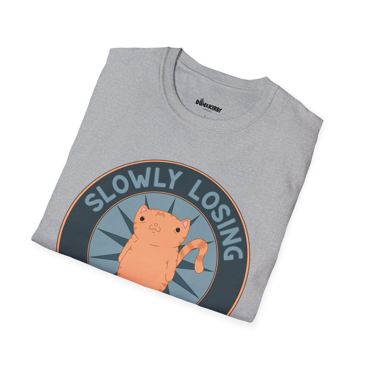 Funny Cat T-Shirt — “Slowly Losing My Shit” Cute Retro Kitty Graphic Tee