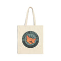 Tote Bag — "Official Happy Cat" Cotton Canvas Tote (Funny Cat Graphic)