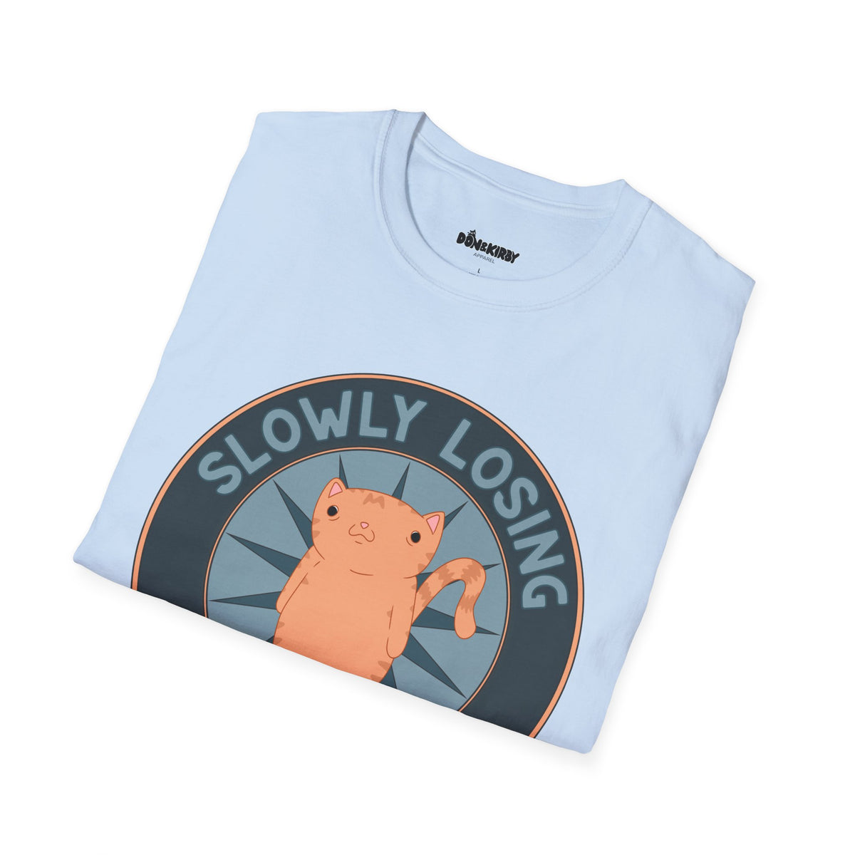 Funny Cat T-Shirt — “Slowly Losing My Shit” Cute Retro Kitty Graphic Tee
