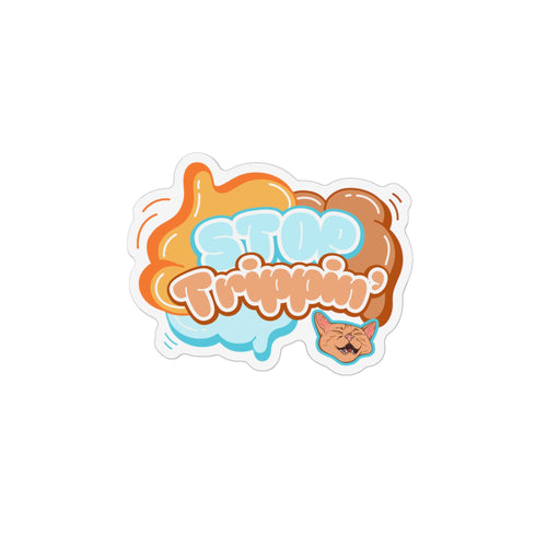 Custom Shape Magnet – Retro “Stop Trippin’” Cartoon Sticker Magnet