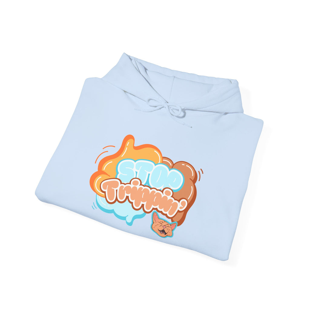 Hoodie — "Purrfectly Trippy" Retro Cat Bubble Graphic Hoodie