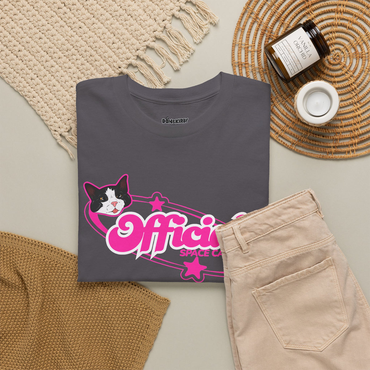 T-Shirt — “Official Ship Cadet” Cute Cat Graphic Tee