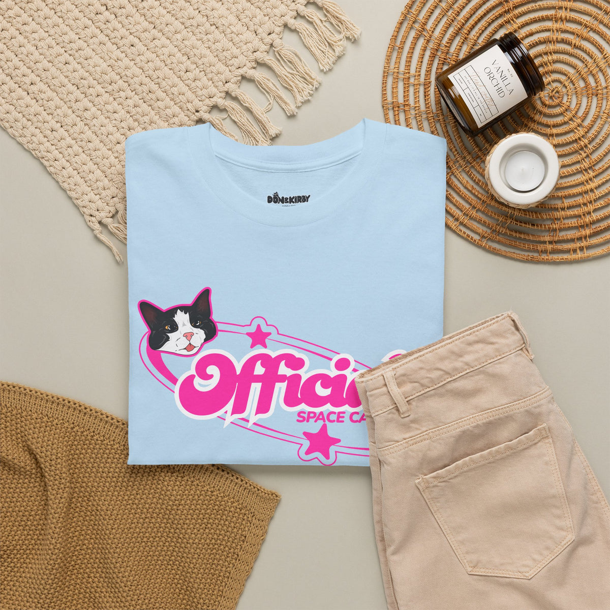 T-Shirt — “Official Ship Cadet” Cute Cat Graphic Tee